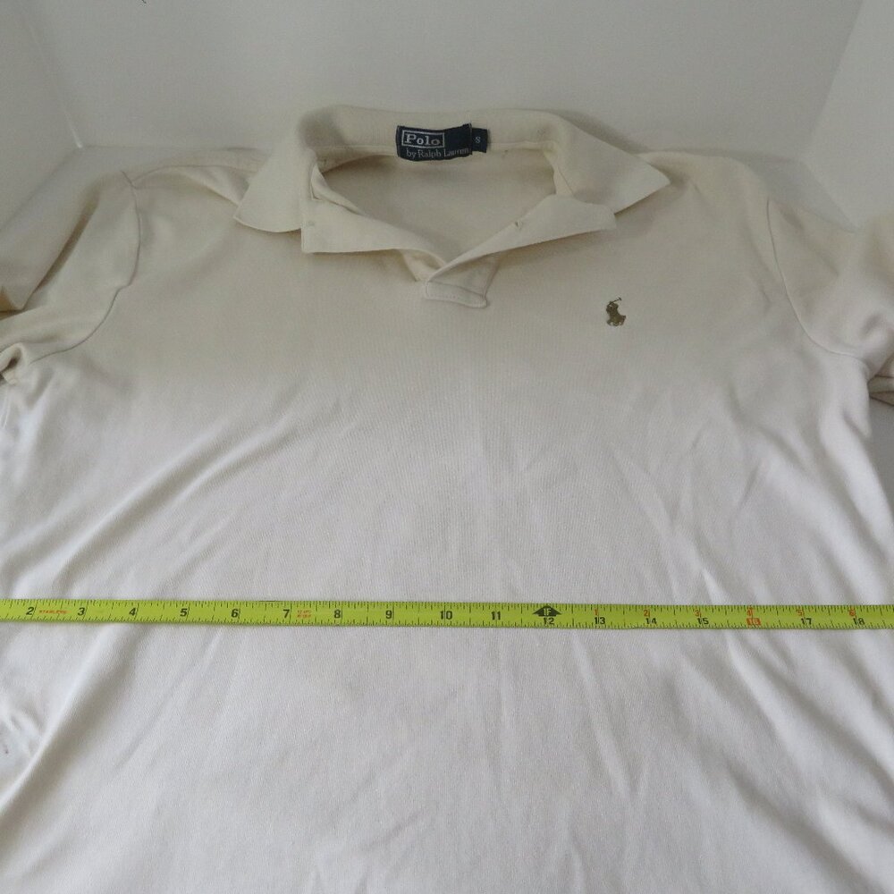 Polo Ralph Lauren Men's Mesh Polo Custom Slim Fit - Cream Heather Size Small